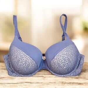 Victoria's Secret By Victoria Perfect Shape Bra 36DD Blue Lace Padded